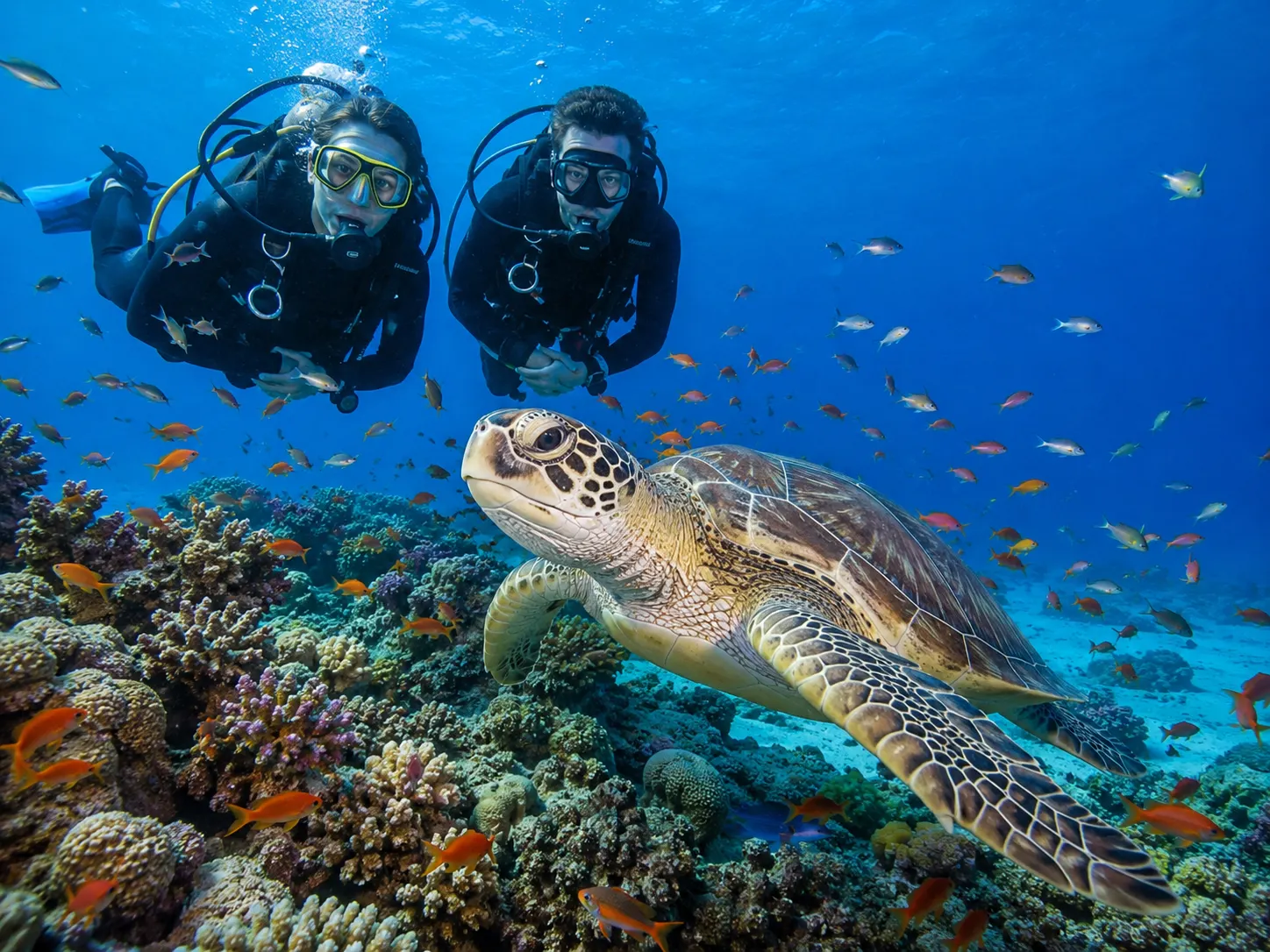 Tortues marines en mer Rouge à Hurghada